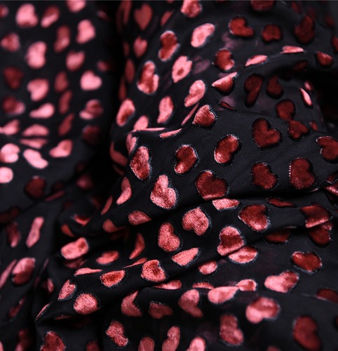 温暖心柔 大牌外贸订单真丝精美烧花丝绒24姆100丝138宽 设计师