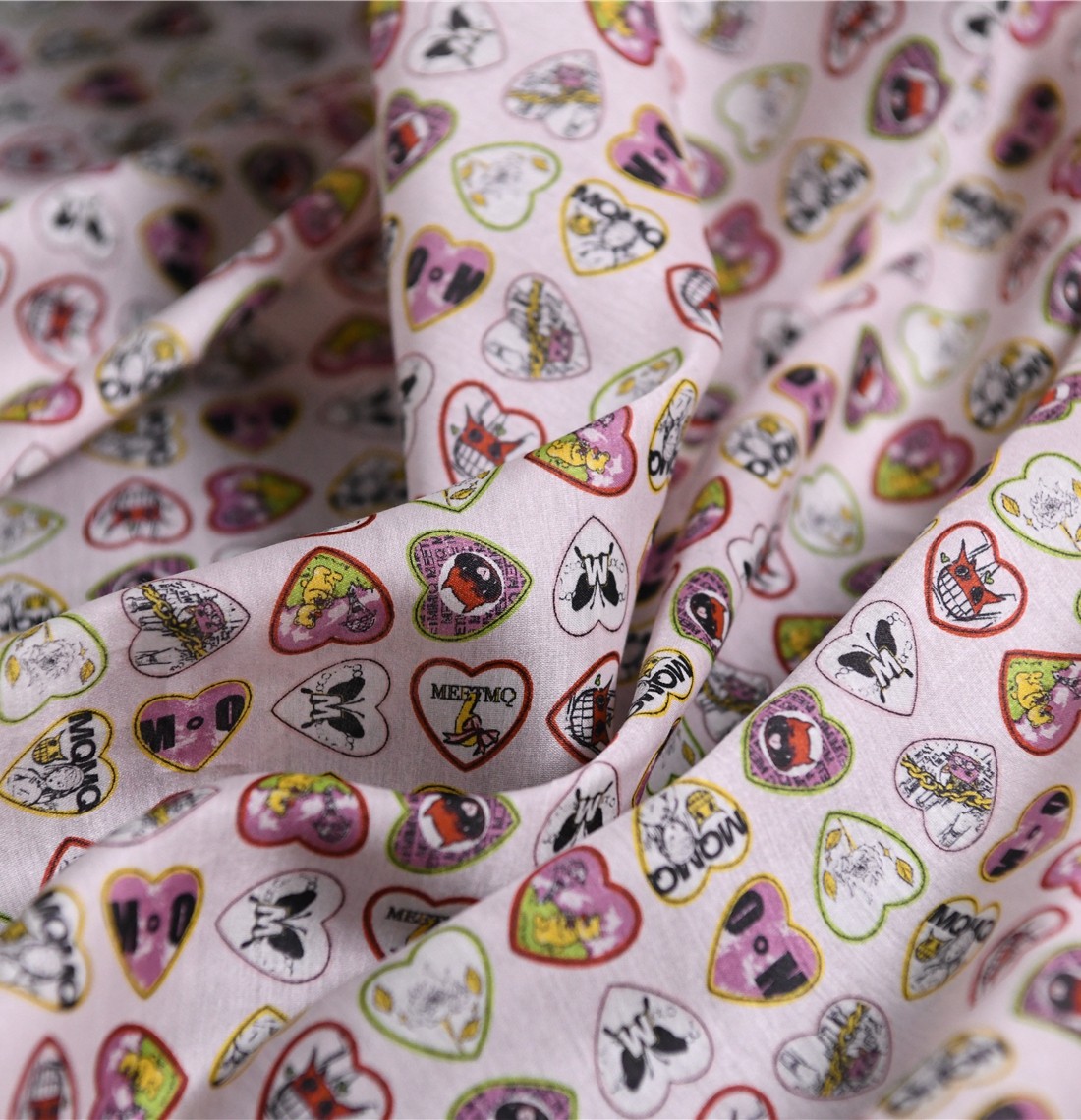 爱心拼图 MQ品牌原单设计师高支丝棉欧根缎13姆60丝40棉135宽,纺织面料/辅料/配套,丝绸布料,淘宝优惠券,粉丝福利购,淘宝优惠卷