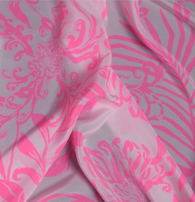 彩绘芭蕉花 大牌lilly莉丽手绘系列定织美式双绉16姆100丝138宽