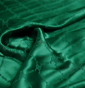 CEL 赛林品牌LOGO定织品牌提花真丝缎18.5姆100丝138宽 奢侈品