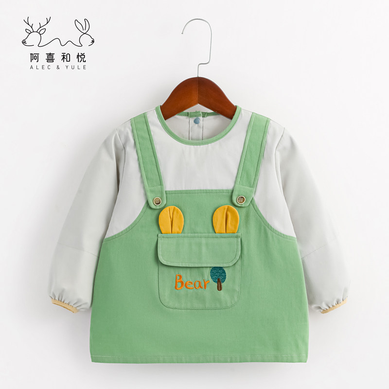 宝宝罩衣儿童可爱背带纯棉婴儿吃饭围兜防水防脏男童反穿护衣春秋,童装/婴儿装/亲子装,反穿衣/罩衣,淘宝优惠券,粉丝福利购,淘宝优惠卷