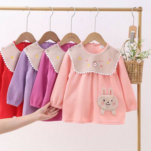 甜美纯棉针织防脏小孩外穿衣服