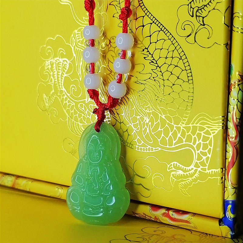 Buddha Asma Pendant, Qırmızı İp Boyunbağı, Kişi və Qadın Üçün