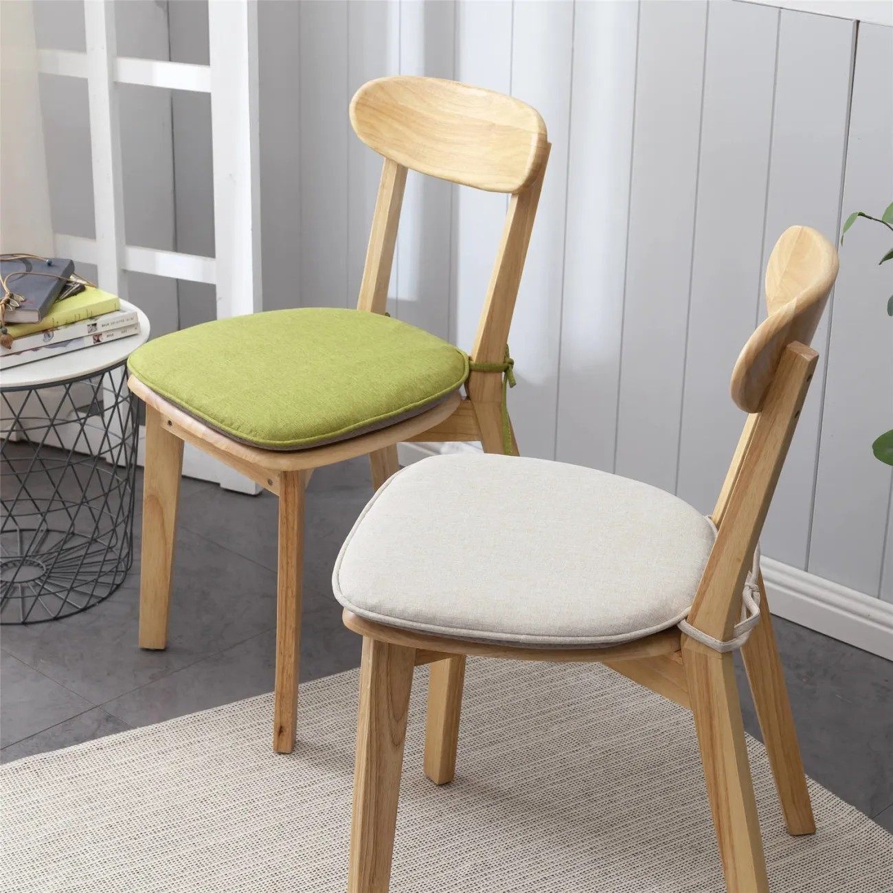 北欧椅子垫马蹄形实木布艺餐