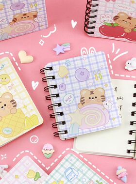 卡通侧翻线圈本 A7学生口袋记事本办公学习笔记日记本便携小本子