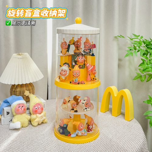 盲盒阶梯式保护壳labubu陈列架新
