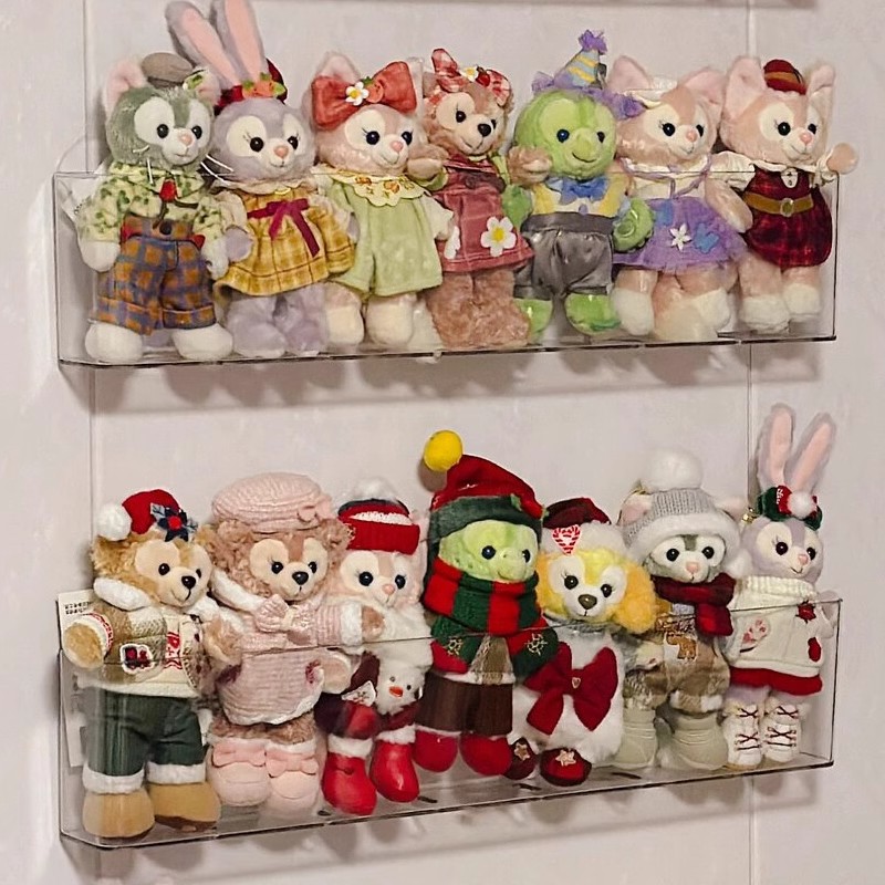 迪士尼挂件收纳盒墙上透明亚克力星黛露娃娃钥匙扣挂件展示架壁挂