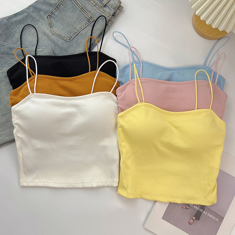 内搭抹胸带胸垫短款裹胸上衣夏季修身显瘦外穿美背打底吊带背心女,女装/女士精品,背心吊带,淘宝优惠券,粉丝福利购,淘宝优惠卷