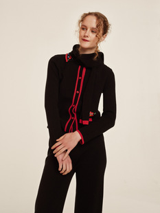 【现货】西伯利亚Naya Rea Tyra Cardigan Black羊毛羊绒开衫上衣