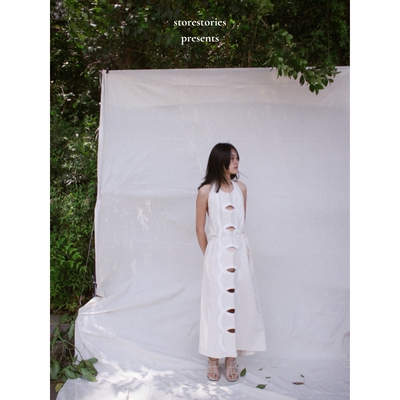 【现货】丹麦Baserange Chain apron dress 柞蚕丝 吊带连衣裙女