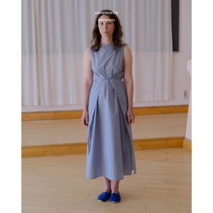 【现货】丹麦Baserange Decti Dress Nelson Blue 有机棉 连衣裙