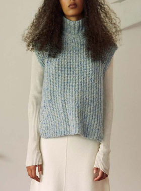 【特享6折】西班牙 RUS Yuka 马海毛 羊毛 高领 针织 上衣 女士