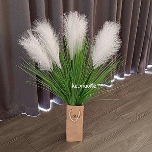 高支芦苇仿真花手捧花束道具装饰北欧风室内摆设仿真绿植仿真芦苇