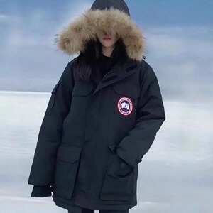 加拿大大鹅羽绒服男08款远征中长款冬季情侣可拆卸连帽工装派克女