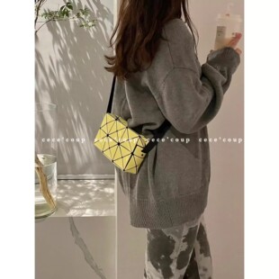 nie 新品 也太可爱了叭 mini菱格几何单肩手提包 MiMi