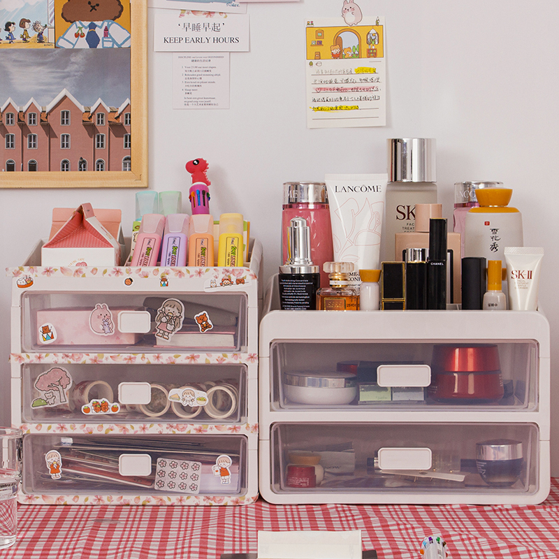 ins风柜子少女办公书桌置物架