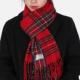英伦风圣诞红色格子围巾女冬季 保暖复古高级感学生围脖新年礼物男