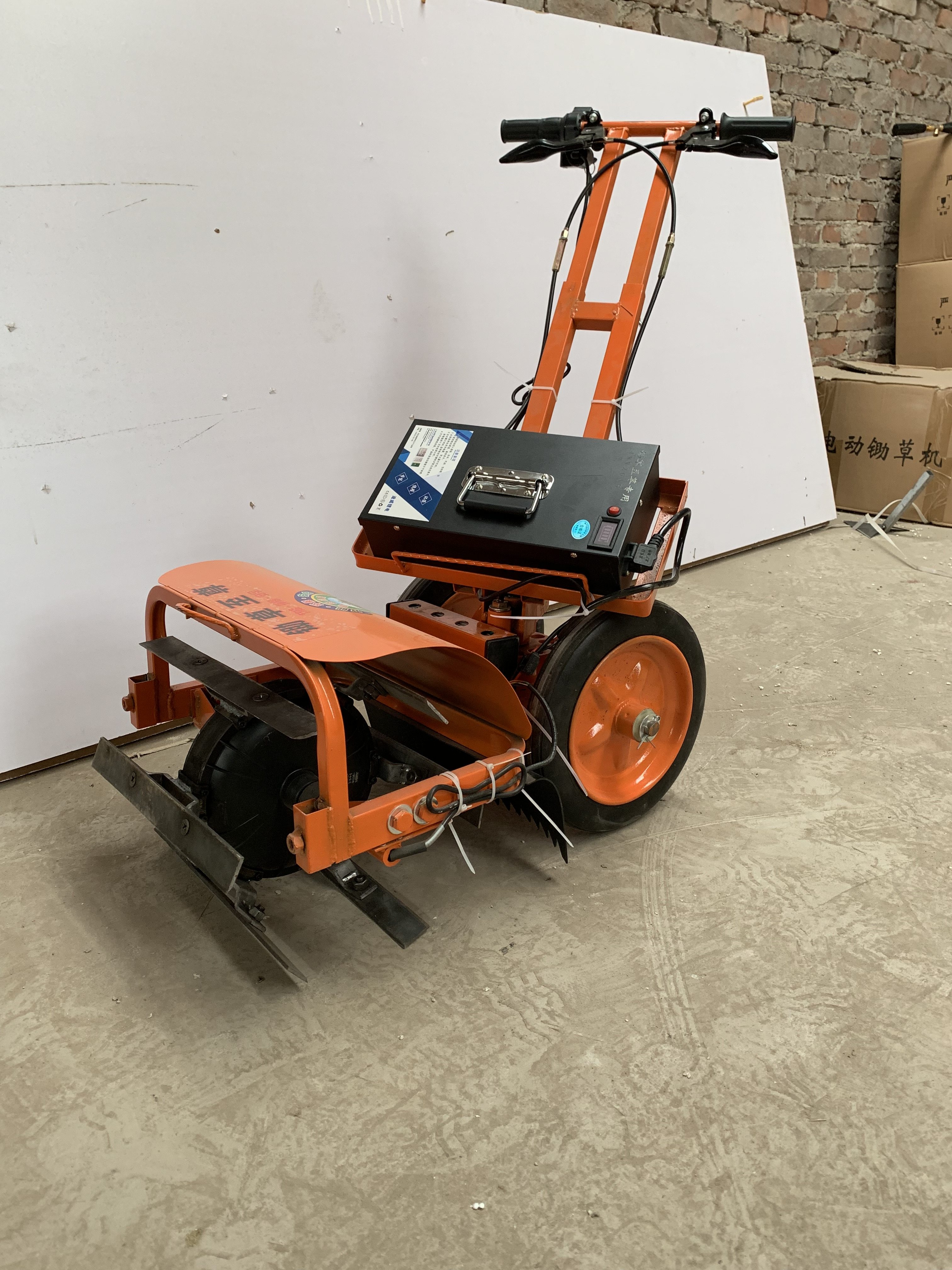 多功能电动除草机开沟机小型锄草松土开沟机 充电式 农用耕地机