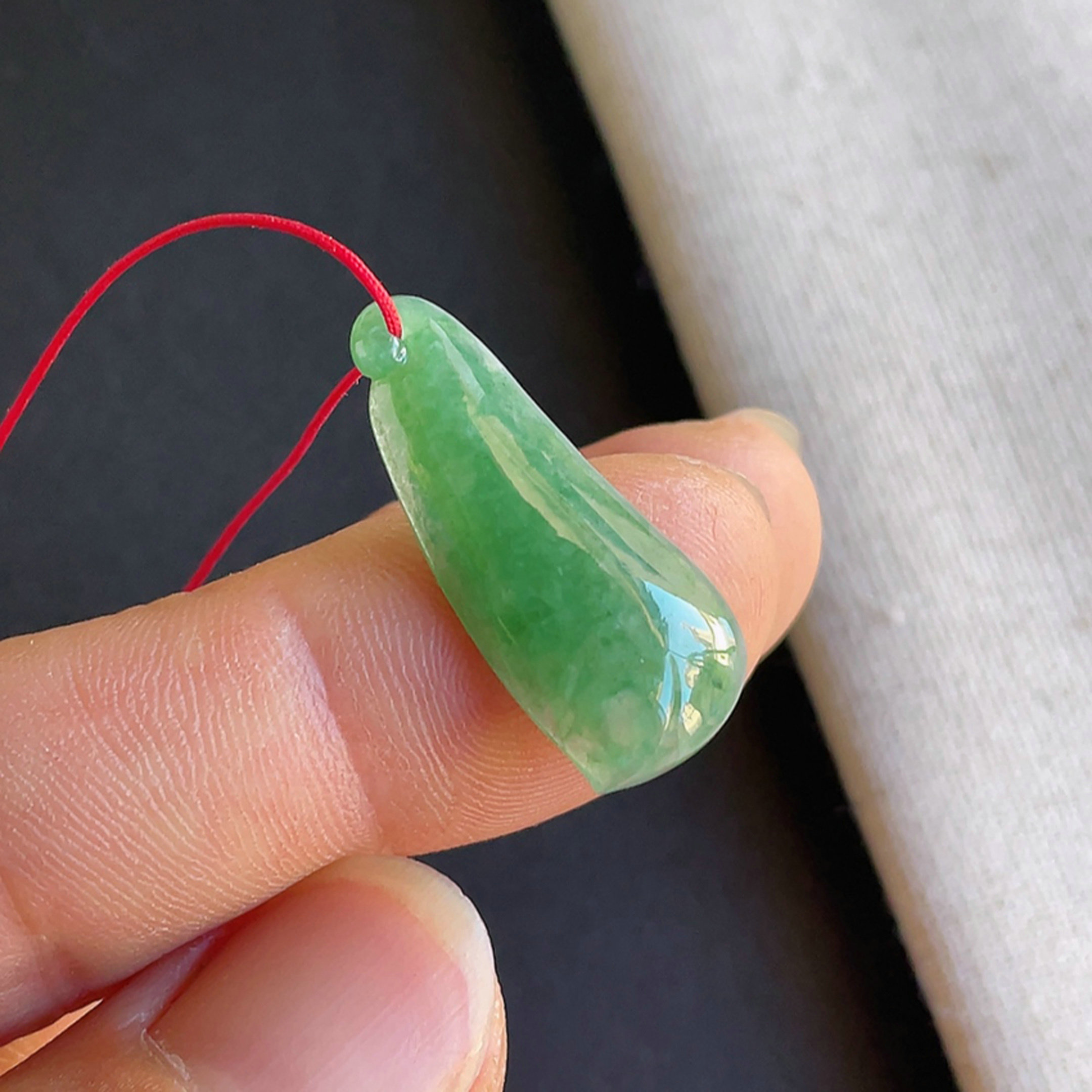 1008-2老坑冰糯种满绿福瓜吊坠天然玉石翡翠A货送证书-金晶翡翠