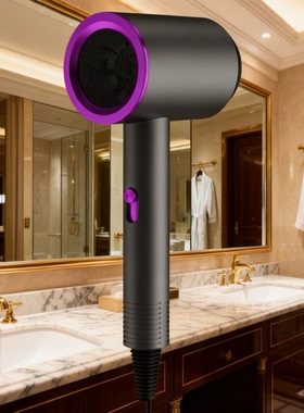 大功率高速电吹风家用负离子护发速干冷热风7W紫色新款神器吹头发