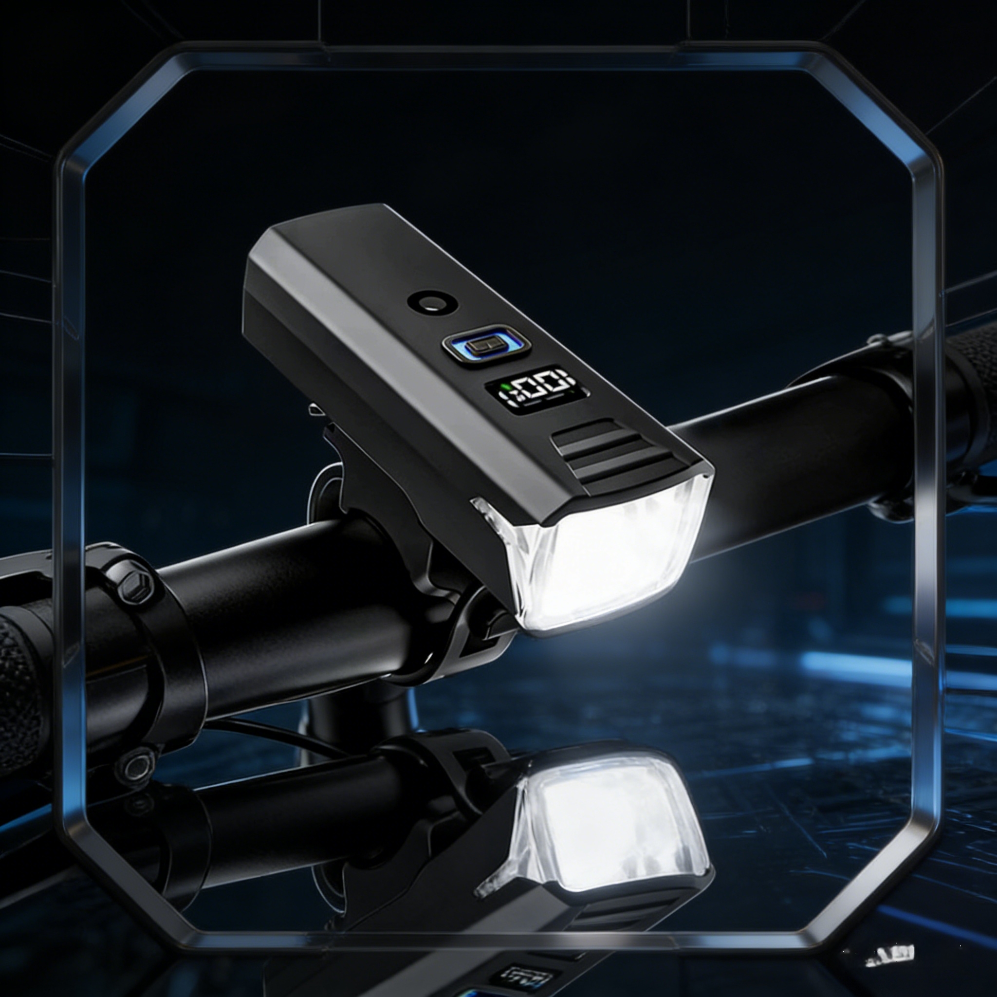 Type-C充电LED手电筒夜骑防水可调焦超长续航照明灯手电骑行灯