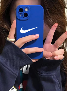 ins简约高级感适用苹果14手机壳iphone13男女11nike镜头全包17防摔12pro max液态硅胶保护套15pro软壳16潮牌