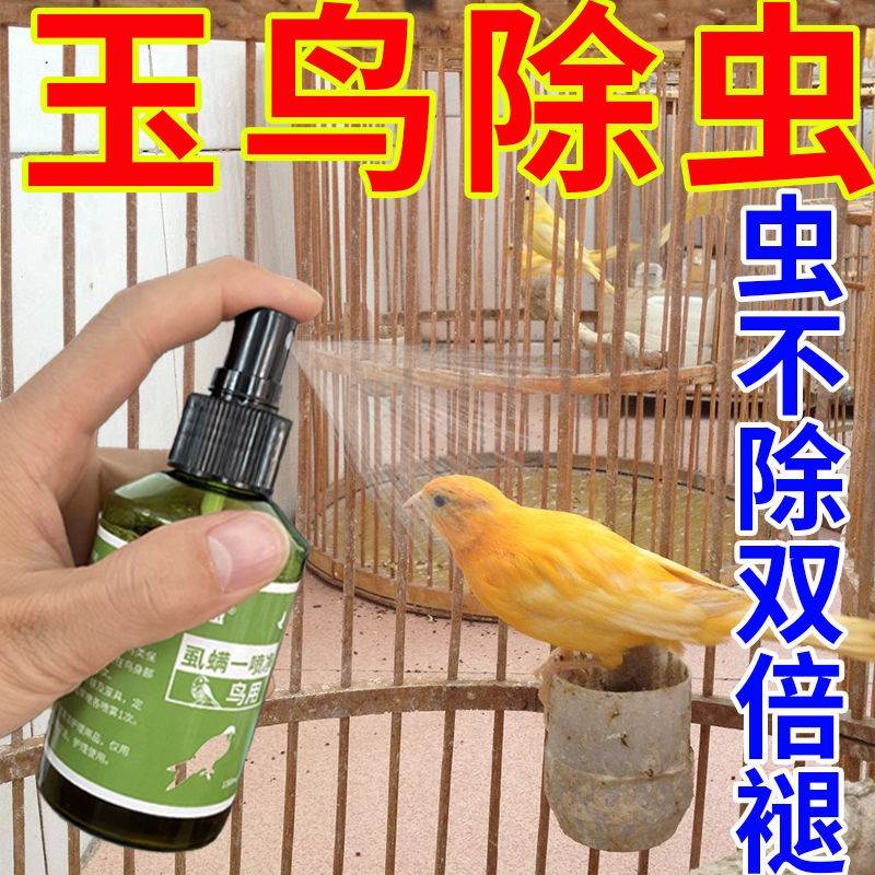 小鸟体外驱虫喷雾玄凤画眉玉鸟鹦鹉常用螨虫虱子寄掉毛啄毛虱螨净