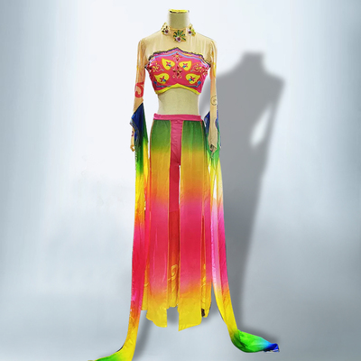 敦煌飞天女款三件套舞蹈服装