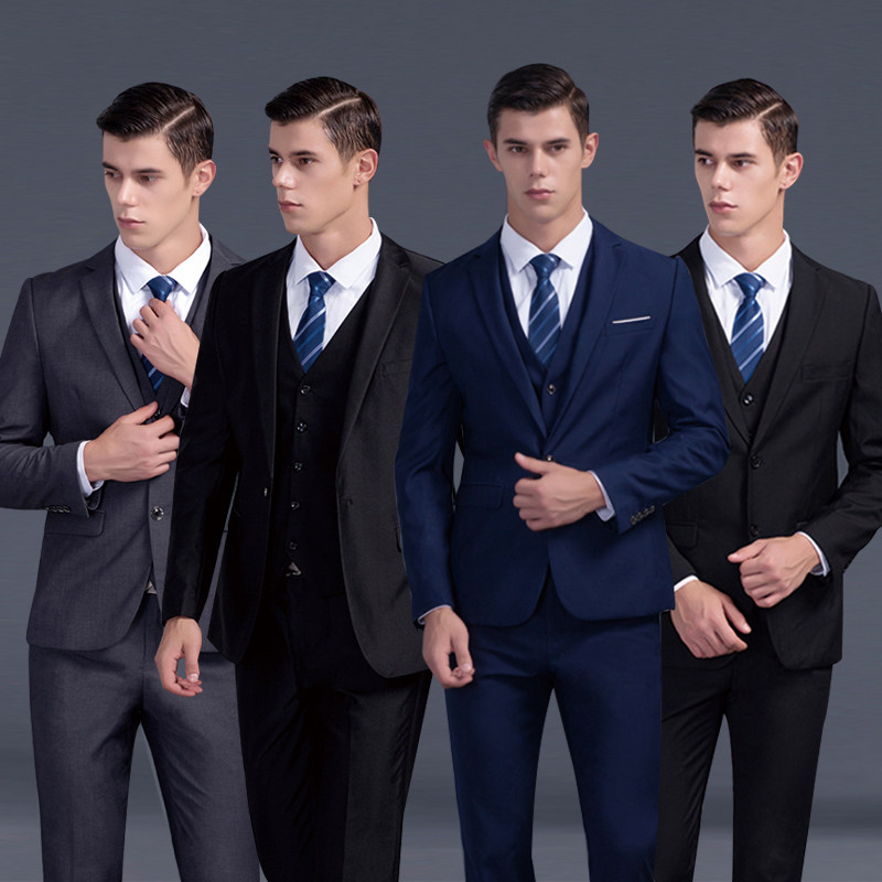 男士正式西装套装出租 男三件套商务正装职业装伴郎新郎正装租赁