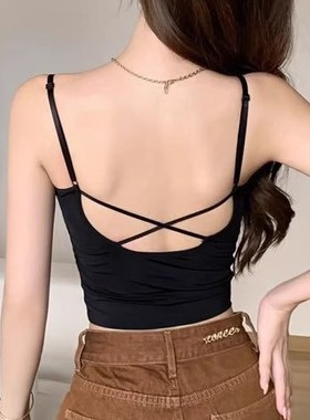 Apiece云朵冰丝美背吊带背心女夏季抹胸内搭带胸垫一体式内衣文胸