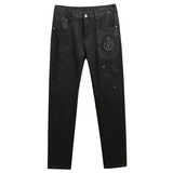 2025秋冬新款高品质修身弹力印花刺绣男士小直筒牛仔裤25558P130，男装牛仔裤，钱塘6018（原3088）