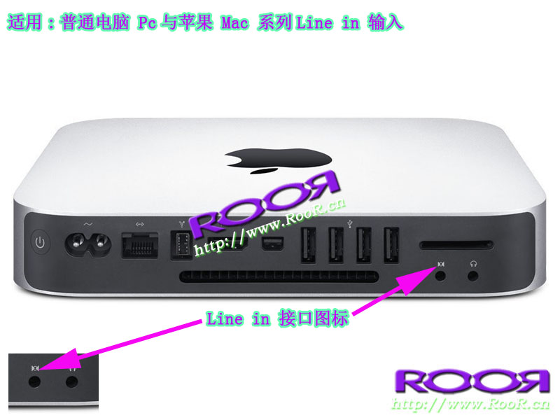 RooR 萍菓mini 2012MacPro PowerMacG5MacBookPro麦克风