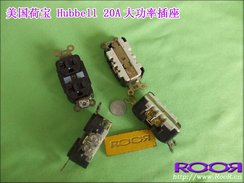 ※ RooR ※ 美国 荷宝 HUBBELL  20A大功率 全铜发烧音响插座