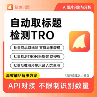 AI批量识别图像软件TEMU/希音自动取商品标题描述跨境TRO侵权检测