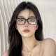 韩系小黑框眼镜女潮高级感素颜神器显脸小防蓝光镜可配度数ins风