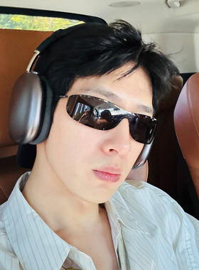井柏然同款男士大框复古太阳镜显脸小老钱风遮阳黑色防紫外线墨镜