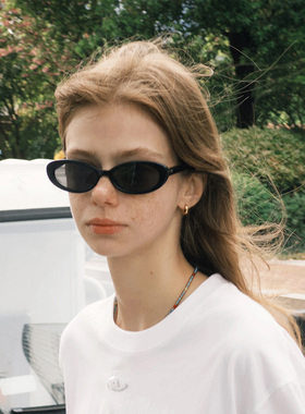 欧美椭圆小框太阳镜女潮辣妹个性显脸小夏季网红同款街拍墨镜ins