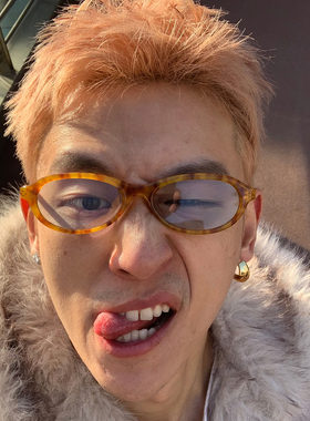 男士中古风痞帅潮流墨镜个性凹造型显脸小复古小框防紫外线太阳镜