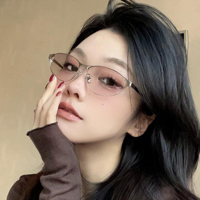 猫眼大框墨镜女潮2025新款时尚浅粉色小众太阳镜小红书同款显脸小