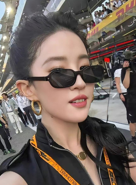 刘亦菲同款时髦黑色方形太阳镜女士气质防紫外线开车街拍遮阳墨镜