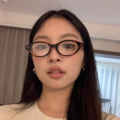 韩版 椭圆豹纹色书呆子素颜眼镜女潮方圆脸显瘦辣妹可配度数近视镜