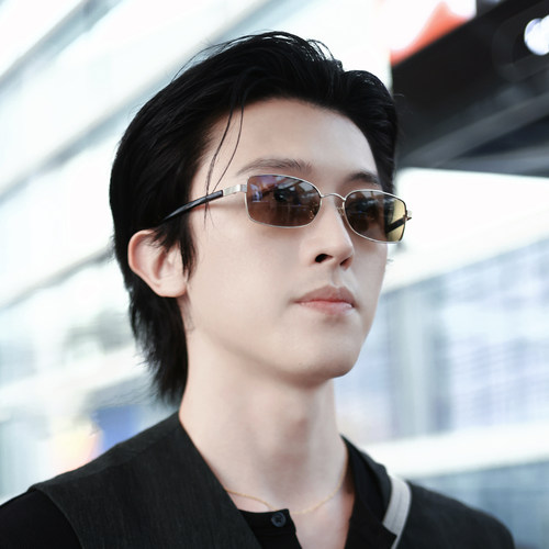 复古金属框方形太阳镜男士高级感显瘦气质开车防晒墨镜防紫外线潮