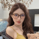 韩系超轻茶框ins防蓝光眼镜女素颜神器显脸小近视可配度数眼镜框