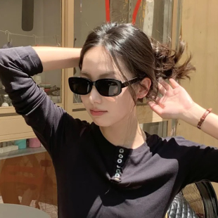 2024新款 窄框甜酷辣妹墨镜女高级感欧美风显脸小网红街拍太阳镜男
