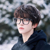 韩系少年感黑框方形防蓝光眼镜男款 潮显脸小质感近视镜学生护目镜