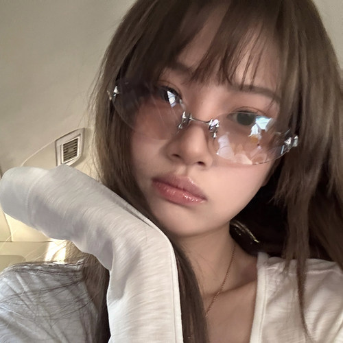 2025新款Y2K千禧辣妹风星星无框女太阳镜高级感复古未来感墨镜潮