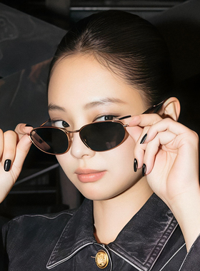 jennie同款老钱风猫眼复古墨镜女显瘦防紫外线夏季超轻遮阳太阳镜