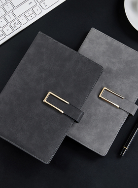 定制商务笔记本子丝绒皮面记事本a5加厚小清新简约大学生带扣日记