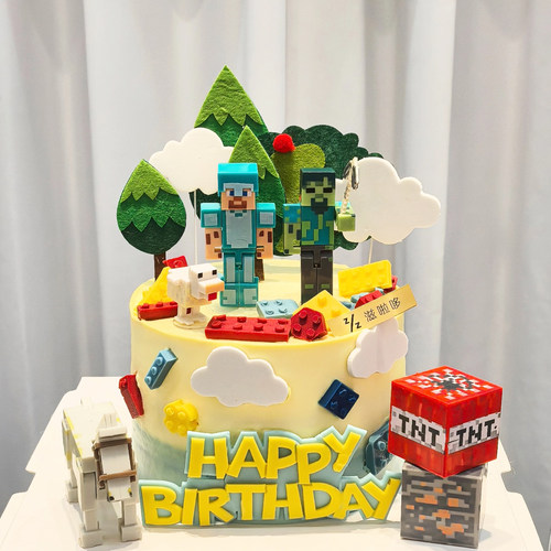 新款乐高我的世界幻影忍者生日蛋糕北京上海杭州广州深圳成都重庆