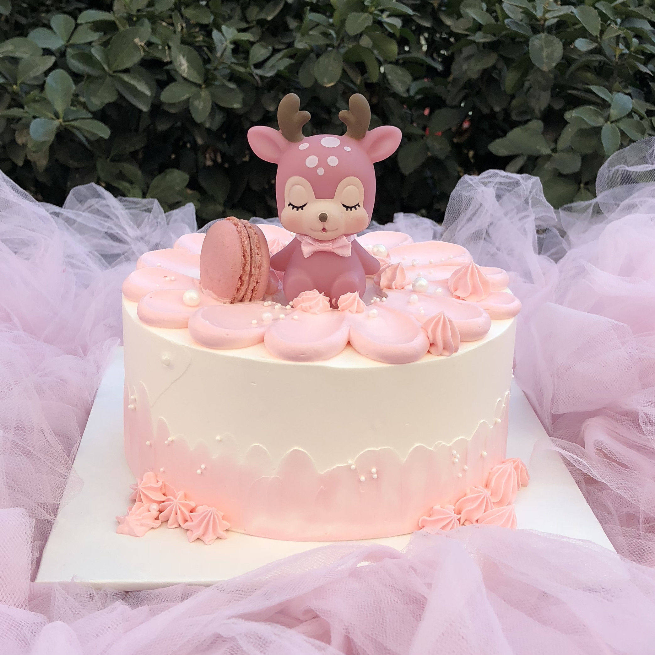 同城配送生日蛋糕网红小鹿女宝宝女神简约哈尔滨吉林银川包头沈阳